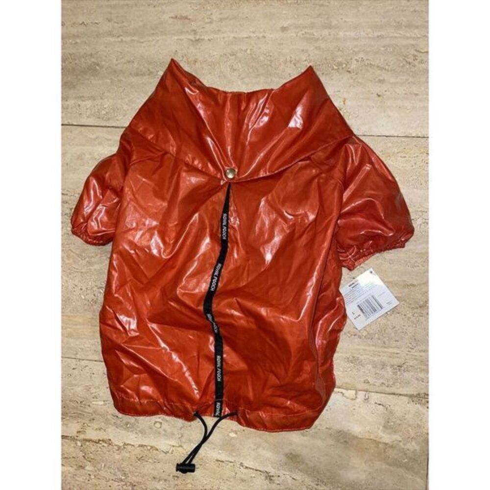 Royal Pooch Raincoat Rain Jacket Coat Orange Dog Pet Poncho‎